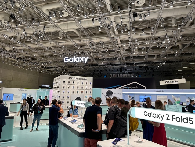 ▲ IFA 2023 삼성전자 전시관 내 '갤럭시 존' 전경 ⓒ장소희 기자