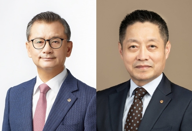 ▲ 사진 왼쪽부터 여승주 부회장, 김영훈 대표.ⓒ한화그룹