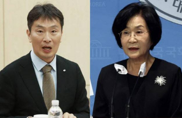 ▲ 이복현 금융감독원장과 김상희 더불어민주당 의원 ⓒ연합뉴스