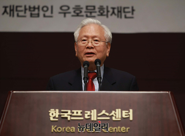 ▲ 고영주 자유민주당 대표가 지난 4월26일 오후 서울 중구 한국프레스센터에서 '이승만과 자유민주주의' 주제로 열린 우호문화재단 학술회의에서 축사를 하고 있다. ⓒ정상윤 기자