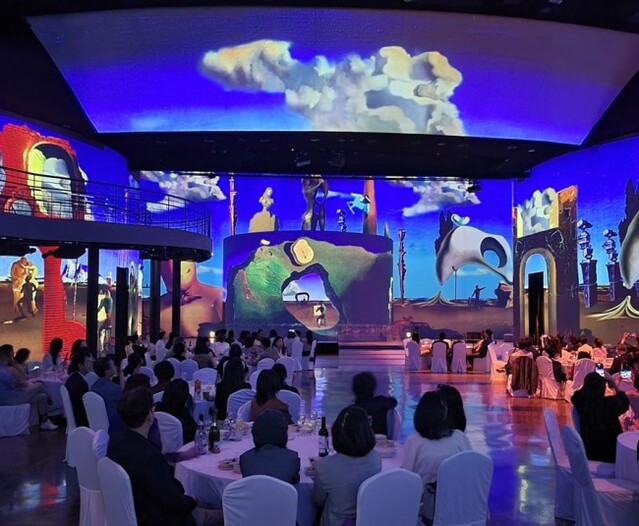 ▲ 빛의 시어터 '만월음미' 현장.ⓒ티모넷