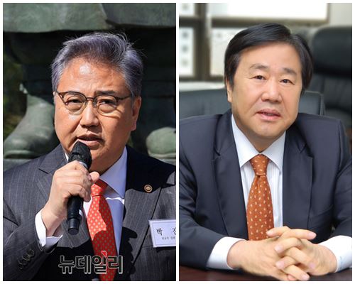 ▲ 박진 외교부 장관(왼쪽)과 SM그룹 우오현 회장. ⓒ정상윤기자, SM그룹 제공