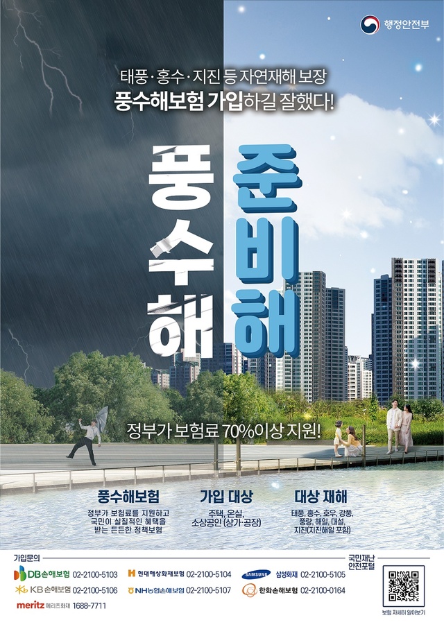 ▲ 달성군(군수 최재훈)은 저렴한 보험료로 법정 8가지 자연재해로 인한 재산피해를 보상받을 수 있는 풍수해 보험 가입 홍보에 나섰다.ⓒ달성군