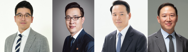 ▲ 왼쪽부터 이선호 CJ제일제당 식품성장추진실장, 김동선 한화갤러리아 전략본부장, 허진수 파리크라상 사장, 허희수 SPC그룹 부사장ⓒ각 사