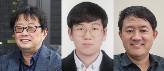 ▲ DGIST 화학물리학과 이재동 교수, 이관진 석박사통합과정생, 바이오융합연구부 김현민 부장(왼쪽부터).ⓒDGIST