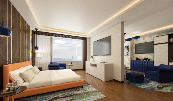 ▲ 포레스트 호텔 타워 스위트룸 렌더링 이미지. ⓒ인스파이어