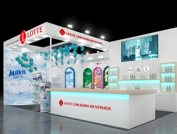 ▲ 독일 아누가 롯데칠성음료 부스 조감도ⓒ롯데칠성음료