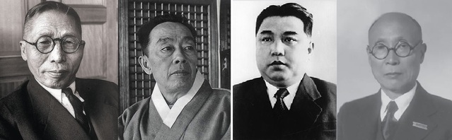 1948년 남북의 4김씨. 김구, 김규식, 김일성, 김두봉.(왼쪽부터).