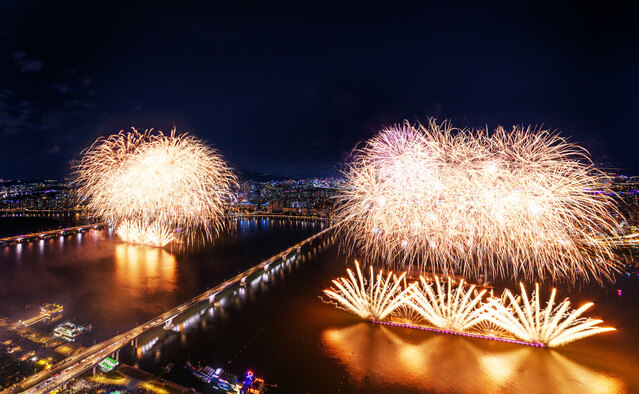 ▲ 2022년 서울세계불꽃축제에서 선보인 ㈜한화의 불꽃.ⓒ한화