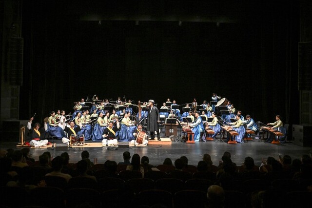 ▲ 서울시국악관현악단의 축하 공연(협연 사물광대).ⓒ세종문화회관