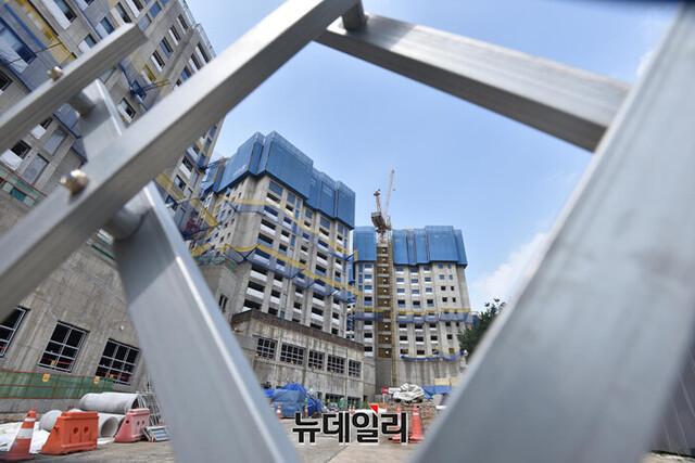 ▲ 서울의 한 아파트 공사현장. ⓒ뉴데일리DB