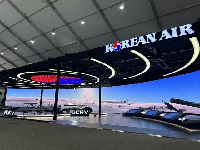 ▲ 17일부터 22일까지 경기 성남시 서울공항에서 열리는 '서울 ADEX 2023'에서 대한항공 부스. ⓒ대한항공