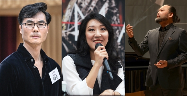 ▲ 왼쪽부터 테너 이용훈, 소프라노 여지원, 베이스 바리톤 사무엘 윤.ⓒ세종문화회관·예술의전당·아트앤아티스트