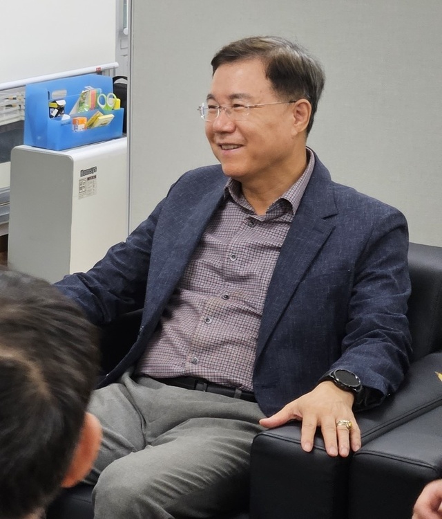 ▲ 19일 재단법인 이승만대통령 기념재단에 방문한 정동수 목사. ⓒ임준환 기자