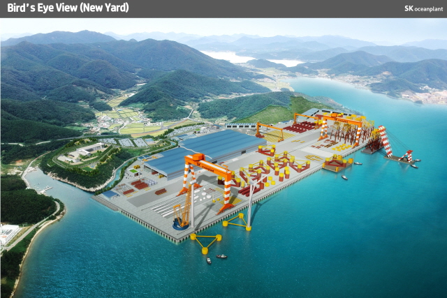 ▲ 경남 고성군 신규 생산기지 조감도. ⓒSK오션플랜트