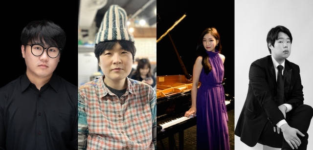 ▲ 왼쪽부터  '2023 벽산예술상' 수상자로 선정된 김마딘 작가, 김풍년 연출, 피아니스트 김수연·박재홍.ⓒ벽산문화재단