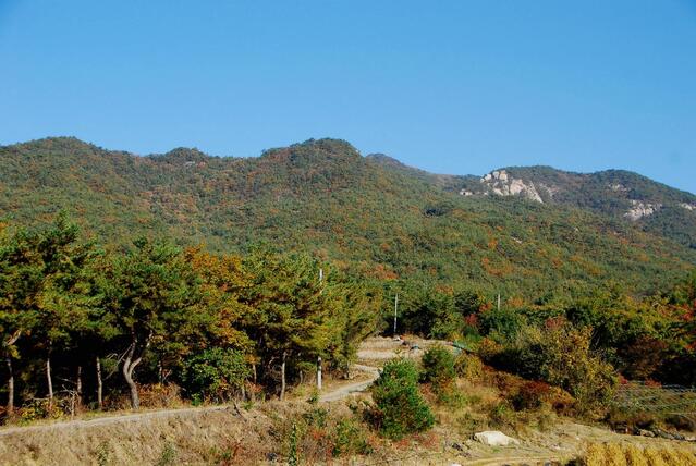 ▲ 등산로입구로 이동하면서 바라본 남군자산 능선.ⓒ진경수 山 애호가