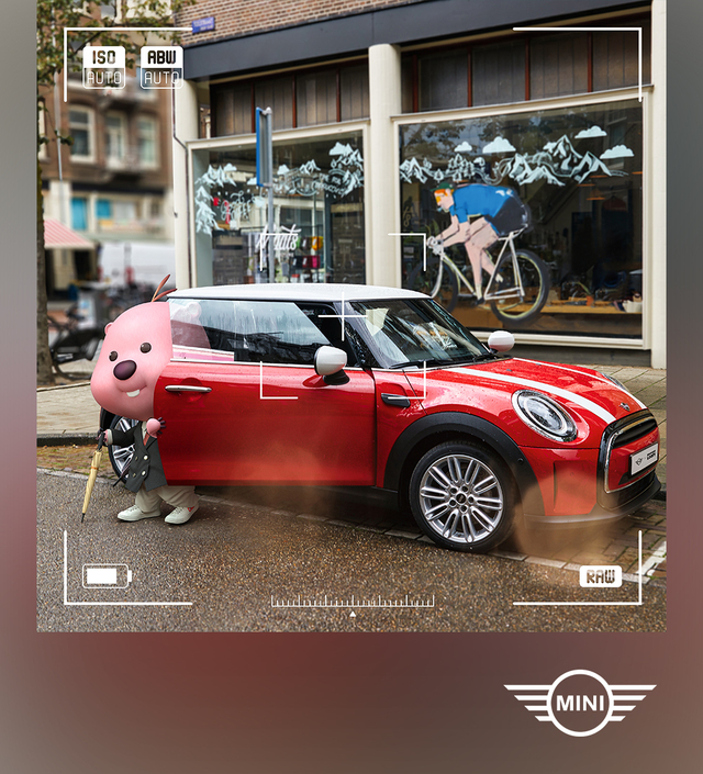 ▲ MINI 3도어와 잔망루피 캐릭터가 협업한 이벤트 모습. ⓒMINI코리아