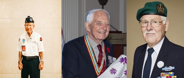 ▲ 왼쪽부터 히로시 시마, 윌리엄 니콜스, 제이콥 콘스탄시 참전용사. ⓒ국가보훈부