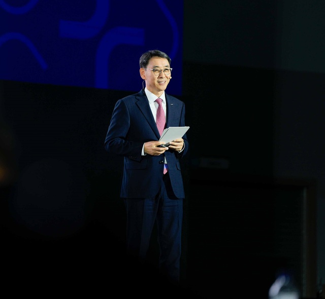▲ 정연인 사장이 지난 7일 ‘2023 인베스트 코리아 써밋’에 참가해 ‘지속가능한 지구를 위한 에너지 산업의 역할’을 주제로 발표하고 있다. ⓒ두산에너빌리티