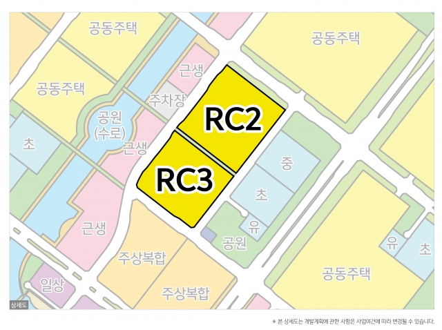 ▲ 인천 송도국제도시 11공구 Rc2·Rc3블록 위치도.ⓒ인천도시공사 제공