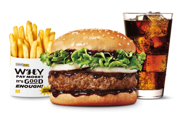 ▲ 노브랜드 버거 '짜장버거' 세트ⓒ신세계푸드