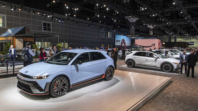 ▲ 아이오닉5 N이 LA오토쇼에서 전시된 모습. ⓒ현대차그룹