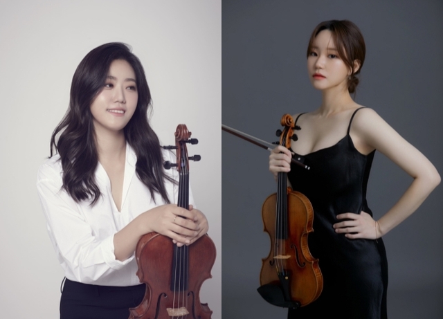 ▲ 비올리스트 김규리(왼쪽)와 바이올리니스트 이깃비.ⓒ금호문화재단