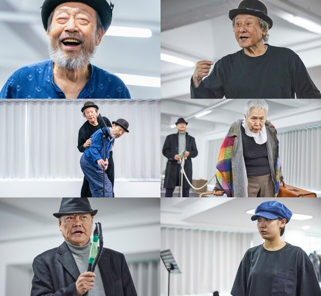 ▲ 연극 '고도를 기다리며' 연습사진.ⓒ파크컴퍼니