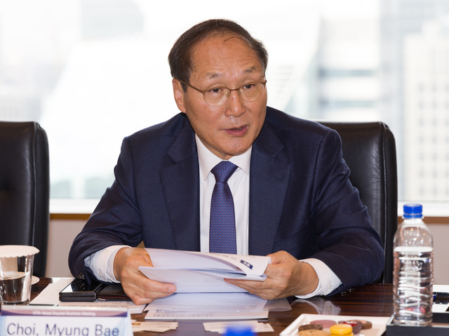 ▲ 한국무역협회가 23일 소공동 롯데호텔에서 개최한 '한일 기업 교류 확대 방안 간담회'에서 최명배 한국무역협회 비상근 부회장이 발언을 하고 있다.ⓒ한국무역협회