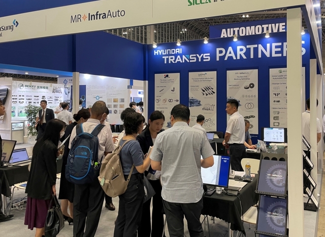 ▲ 일본 도쿄 자동차 기술 박람회에서 파트너사 공동관 모습. ⓒ현대트랜시스