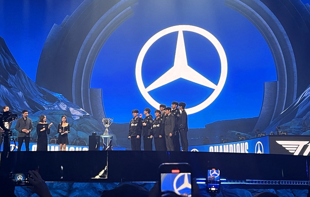 ▲ SK T1이 최근 롤드컵 결승에서 우승한 모습. ⓒ김재홍 기자