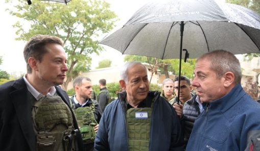 ▲ 27일(현지시간) 일론 머스크가 이스라엘을 방문해 베냐민 네타냐후 총리와 만났다. ⓒ연합뉴스