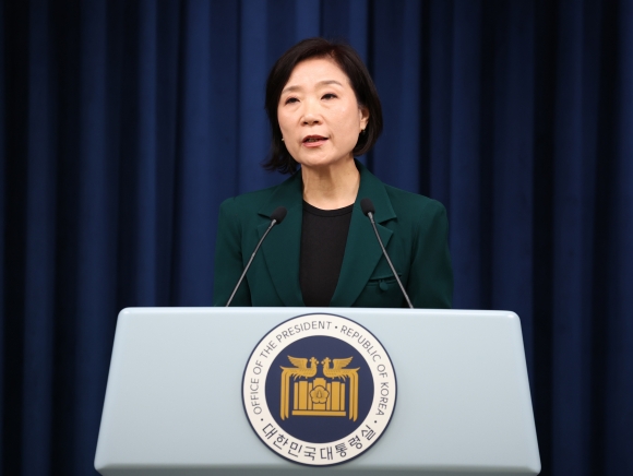 ▲ 소감 밝히는 오영주 중기부 장관 후보자 - 오영주 중소벤처기업부 장관 후보자가 4일 서울 용산 대통령실 청사에서 소감을 밝히고 있다 ⓒ대통령실