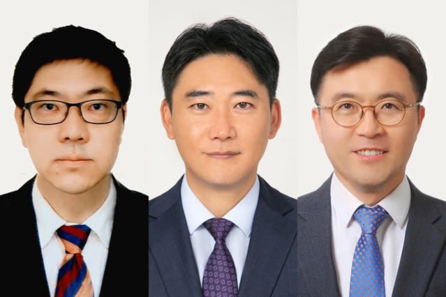 ▲ 왼쪽부터 김용균, 김태훈, 서일호 호텔신라 상무 ⓒ호텔신라