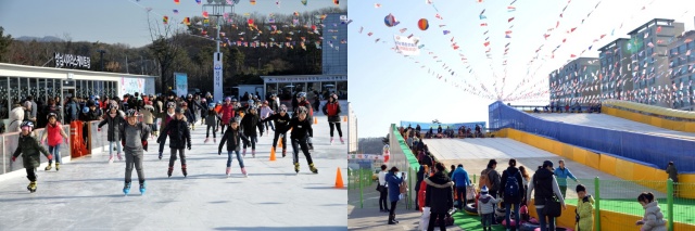 ▲ 지난 2020년 개장한 성남시 스케이트장과 썰매장. ⓒ성남시 제공