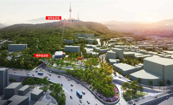 ▲ 남산 곤돌라 조감도. ⓒ서울시 제공