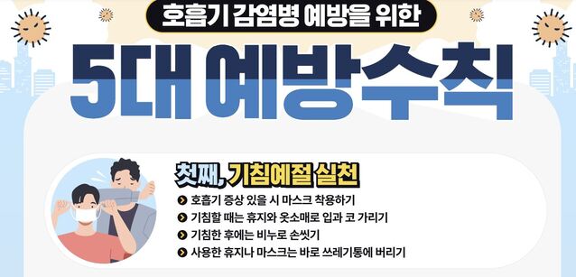 ▲ 성주군이 최근 호홉기 감염병 증가 주의를 당부하고 예방수칙 홍보에 나섰다.ⓒ성주군