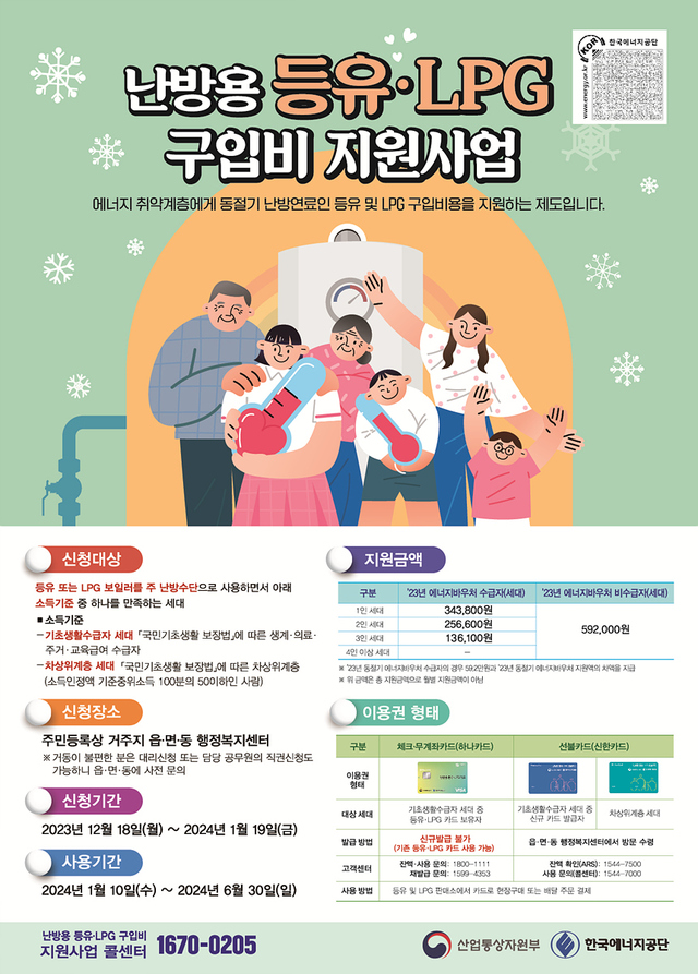 ▲ 등유·LPG 난방지 지원 안내포스터.ⓒ대구시