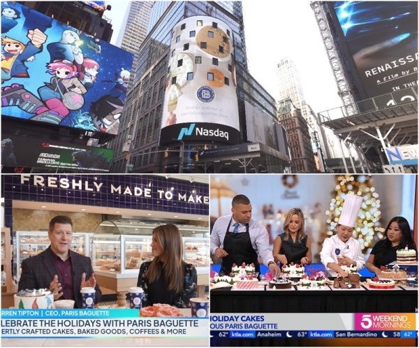 ▲ 파리바게뜨가
미국 타임스 스퀘어 전광판과 NBC, FOX 등 방송 프로그램을 통해 크리스마스 시즌 현지 마케팅을 강화하고 있다.ⓒSPC
