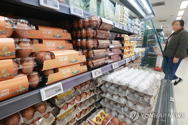 ▲ 정부가 AI 확산에 따른 먹거리 물가 불확실성을 차단하기 위해 신선란 112만개를 수입하기로 했다. 사진은 서울 시내 한 대형마트 계란 판매대ⓒ연합뉴스