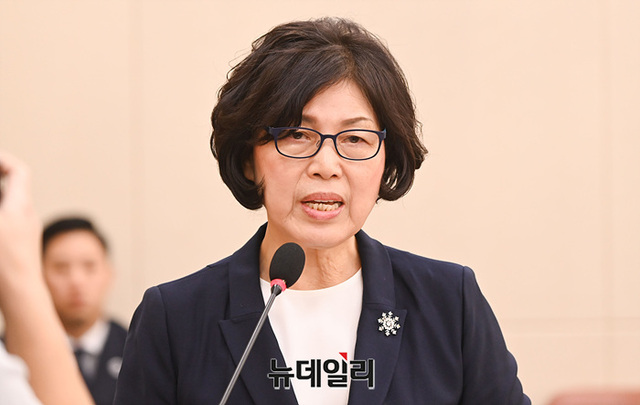 ▲ 강정애 국가보훈부 장관 후보자가 21일 오전 국회에서 열린 인사청문회에서 모두발언을 하고 있다. ⓒ서성진 기자