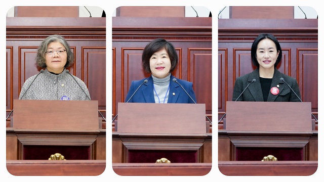 ▲ 왼쪽부터 이강희 의원, 한순희 의원, 김소현 의원.ⓒ경주시의회