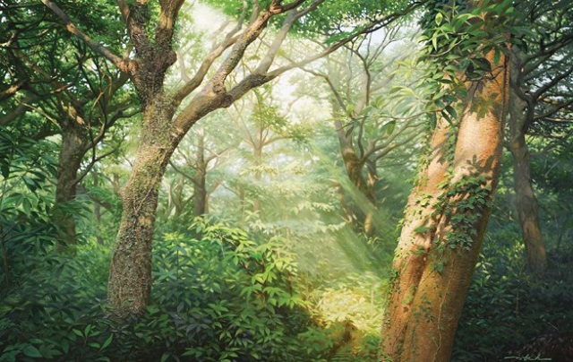 ▲ 안정환-고요한 가을 숲, 197x333cm, Oil on Canvas, 2019.ⓒ포스코
