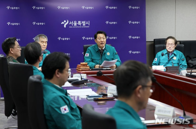 ▲ 오세훈 서울시장이 27일 서울시청에서 열린 서울시 통합방위협의회에서 발언하고 있다. ⓒ뉴시스