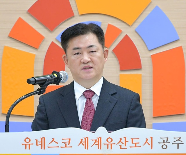 ▲ 강관식 공주시 부시장이 2일 시청 대백제실에서 취임사를 하고 있다.ⓒ공주시