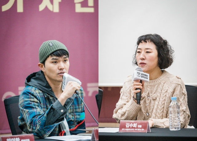 ▲ 연극 '언덕의 바리' 김정 연출과 연극 '아들에게'의 김수희 연출.ⓒ한국문화예술위원회