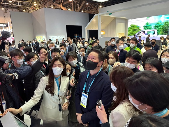 ▲ CES 2023에 참석한 최태원 SK그룹 회장 ⓒ뉴데일리