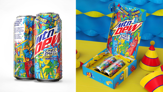 ▲ ©MTN Dew Cake-Smash Beverage Packaging by PepsiCo Design and Innovation