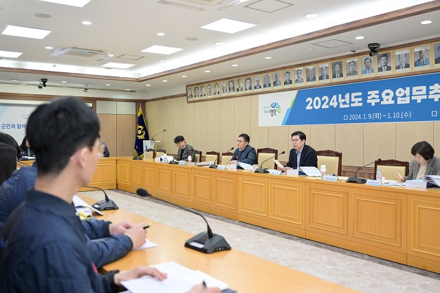 ▲ 김광열 군수는 지난 9일과 10일 진행된 ‘2024년도 주요 업무보고회’를 가졌다.ⓒ영덕군